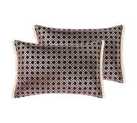 Linen House Coussins remplis Taira Twin Pack Polyester, Coton, Multi, 40 x 60cm