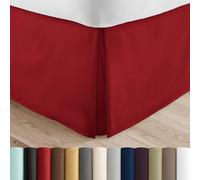 Linen Market Bed Skirt - Ultra Soft Microfiber - Easy Fit with 14 inch Tailored Drop - Hotel Quality, Shrinkage & Fade Resistant - Bed Cover - Queen Bed Set - Bedroom Décor - (Queen, Burgundy)