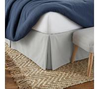 Linen Market Cache-sommier en Microfibre, Facile à Installer, Chute de 36 cm, résistant au rétrécissement et à la décoloration, décoration de Chambre (lit Double, Gris Clair)
