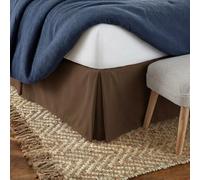 Linen Market Cache-sommier en Microfibre, Facile à Installer, Chute de 36 cm, résistant au rétrécissement et à la décoloration, décoration de Chambre (lit Simple, Chocolat)