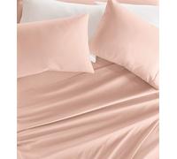 Linen Market Double-Brushed Microfiber Queen Sheet Set 4 Piece - Oeko-TEX Certified Ultra Soft & Wrinkle-Free - 16" Deep Pocket Sheets - Easy Care Queen Size - Blush