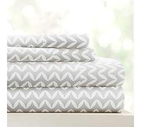 Linen Market Parure de lit 3 pièces pour lit Simple (Chevron Gris) - Dormez Mieux Que jamais avec Ces draps de lit Ultra Doux et rafraîchissants pour Votre lit jumeau - Poche Profonde pour Matelas de