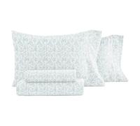 Linen Market Parure de lit 4 pièces pour Grand lit (vignes Bleu Clair) - Dormez Mieux Que jamais avec Ces draps de lit Ultra Doux et rafraîchissants pour Votre lit Queen - Poche Profonde pour Matelas