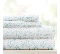 Linen Market Parure de lit 4 pièces pour Grand lit (vignes Bleu Clair) - Dormez Mieux Que jamais avec Ces draps de lit Ultra Doux et rafraîchissants pour Votre lit Queen - Poche Profonde pour Matelas