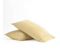 Linen Market Taie d'oreiller, Microfibre, Or, Grand lit