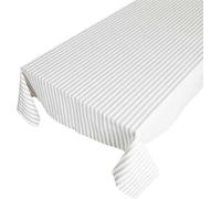 Linen & More - Nappe 'Fine stripe' (140cm x 250cm, Light Grey)