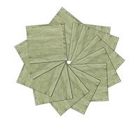 Linendo Lot de 12 Serviettes à Cocktail 100% Pur Lin avec Bords ourlés, durables et lavables, parfaites pour Boissons, fêtes, Desserts, café - 15,2 x 15,2 cm - Vert d'eau