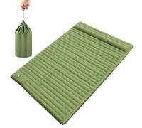 linenix Matelas Autogonflant,Matelas Camping,Matelas Gonflable 1 Place,12cm D'épaisseur,Matelas Trekking,Randonnée Ultra Léger,Portable avec Oreiller Int égré et Pompe à Pied (Vert 2 Place)