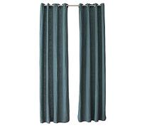 LinenMe 1x Rideau Lin 100% avec Oeillets - Rideaux Voilage Lin pour Salon Chambre à Coucher - 140x250 cm - Terra Balsam Green
