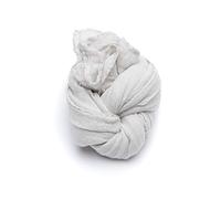 LinenMe Cheche Femme et Homme, Écharpe, Foulard, Chale - 100% Lin - Pour l'été, la plage, léger, respirant - 45 x 200 cm - SILVER