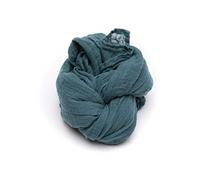 LinenMe Cheche Femme et Homme, Écharpe, Foulard, Chale - 100% Lin - Pour l'été, la plage, léger, respirant - 70 x 200 cm - BALSAM GREEN