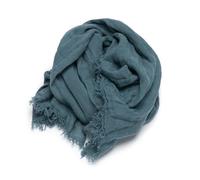 LinenMe Cheche Femme et Homme, Écharpe, Foulard, Chale - 100% Lin - Taille 100 x 200 cm - pour l'été, la plage, léger, respirant, avec Franges - Balsam Green