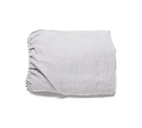 LinenMe Drap Housse en Lin lavé 90 x 220 x 20 cm - 100% Lin prélavé Doux - Drap-Housse avec Coins élastiques - Linge de lit d'été - Thermorégulateur, hypoallergénique - Gris Froid