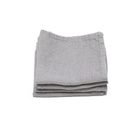 LinenMe Lot de 4 Serviette de Toilette Graphite Lin Washed Waffle, 30 x 30 cm, Fabriqué en Europe, Serviette de Bain, Linge européen, Lavable en Machine, Super Absorbant.