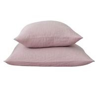 LinenMe Taie D’Oreiller en 100% Lin - 2 pièces 50 x 70 - Housse de Coussin Luxueuse, thermorégulateur, hypoallergénique - Pourpre