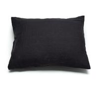 LinenMe Taie D’Oreiller en 100% Lin - 50 x 75 - Housse de Coussin Luxueuse, thermorégulateur, hypoallergénique - Anthracite