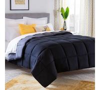 Linenspa Couette 4 saisons en microfibre - Ultra doux, Couette 200x200 cm, 2 personnes, Couverture Noir / Gris Graphite