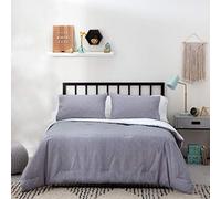 Linenspa Couette Alternative réversible en Duvet Toutes Saisons - Hypoallergénique - Rembourrage en Microfibre - Lavable en Machine