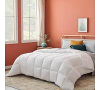 Linenspa Couette en Duvet Alternatif et Insert, Toutes Saisons, piqûres carrés, literie pour Enfants, Adolescents et Adultes, Blanc, lit Double