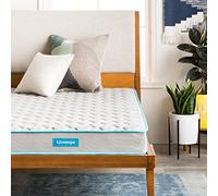 Linenspa Matelas à Ressorts intérieurs 15 cm, Mousse à mémoire de Forme, Blanc, Double (135 x 190 cm)