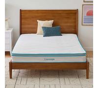 Linenspa Matelas Hybride Simple (90 x 190 cm) en Mousse à mémoire de Forme et Ressorts hélicoïdaux 20 cm - Sensation de fermeté Moyenne - Lit dans Une boîte - Matelas roulé - 0,9 x 1,8 x 20,3 cm -