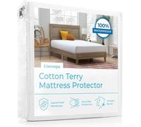Linenspa Protège-Matelas imperméable en Coton éponge - Protection supérieure - Protège-Matelas Complet
