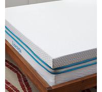 Linenspa Surmatelas 80 x 190 cm Memoire de Forme | 10cm Epaisseur| Avec gel rafraîchissant et housse lavable à fermeture éclair | Oeko-Tex | 1 personne, Blanc