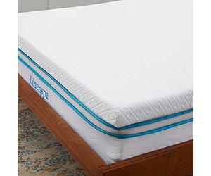 Linenspa Surmatelas 80 x 190 cm Memoire de Forme | 7cm Epaisseur| Avec gel rafraîchissant et housse lavable à fermeture éclair | Oeko-Tex | 1 personne, Blanc
