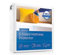Linenspa Waterproof Protector-Vinyl Free Cover King Size, 100% Polyester brossé, Blanc