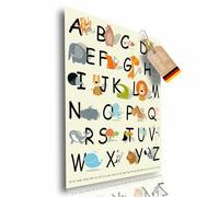 Lineo® Poster Éducatif XXL - Apprentissage Par Nom d'Animaux - Décoration et Alphabet - Tableau Mural Décoratif Pour Enfants - 42 x 60 cm
