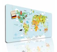 Lineo® Tapis de Bureau Éducatif Enfant Sous-main Imperméable Tapis de Protection Antidérapant pour Devoirs, Dessin et Apprentissage Créatif VERSION ALLEMANDE