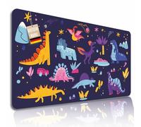 Lineo® Tapis de Bureau Éducatif Enfant Sous-main Imperméable Tapis de Protection Antidérapant pour Devoirs, Dessin et Apprentissage Créatif Dinosaure 80x40 cm