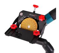 Liner 115-125 Rail de guidage pour meuleuse d'angle - Embout pour ponçage précis des bords de carrelage et de la céramique - Bords parfaits, sans poussière avec raccord d'aspirateur - Convient pour