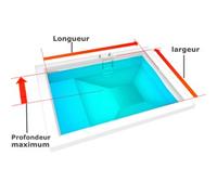 Liner 75/100 Black Slate pour piscine Rectangulaire Tronc de pyramide