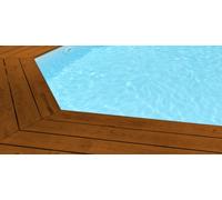 Liner 75/100 compatible Piscine modèle GRENADE 436x336x119 bleu clair