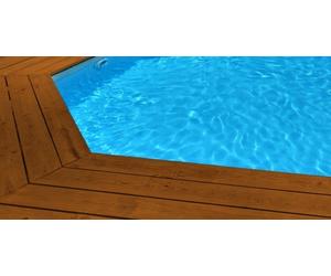 Liner 75/100 compatible Piscine Waterclip BOHOL 428 x 94 bleu foncé