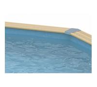 Ubbink – Liner pour piscine bois – Octogonale allongée – Bleu – 6,10 x 4,00 x h1,20 m