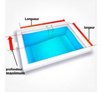 Liner 75/100 marbré bleu pour piscine Rectangulaire avec liner type 1