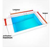 Liner 75/100 marbré bleu pour piscine Rectangulaire avec liner type 3