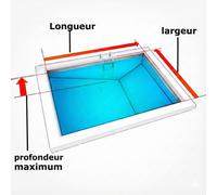 Liner 75/100 marbré bleu pour piscine Rectangulaire Fosse à plonger