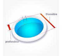 Liner 75/100 marbré bleu pour piscine Ronde