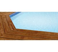 Liner 75/100 Rectangulaire Fond Plat blanc frise mosaïque
