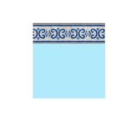 Liner 75/100 Rectangulaire Fond Plat bleu clair frise Oxford