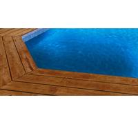 Liner 75/100 Rectangulaire Fond Plat bleu foncé frise mosaïque