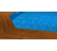 Liner 75/100 Rectangulaire Fosse à plonger blanc frise mosaïque