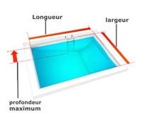 Liner 75/100 Rectangulaire Fosse à plonger bleu clair frise olympia