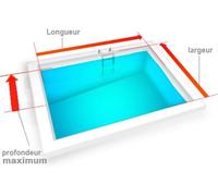 Liner 75/100 turquoise pour piscine Rectangulaire Pente constante