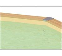Ubbink – Liner pour piscine en bois octogonale allongée 4,90×3,00×1,20 m Bleu