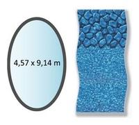 Swimline Liner Boulder forme ovale 4,57 x 9,14 m pour piscine hors sol LI1530SBO