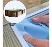 Liner compatible piscine Blooma Kariba 637 x 412 H133 cm - bleu - 75/100ème